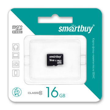 Smartbuy microSDHC 16Gb Class 10 - ракурс 1