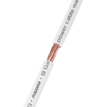 DL Audio Piranha Power Cable 8 Ga White - ракурс 1