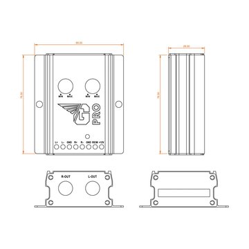 DL Audio Gryphon Pro High Level to RCA Converter