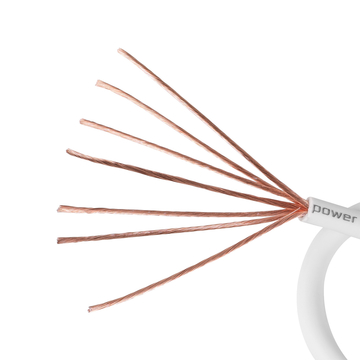 DL Audio Piranha Power Cable 8 Ga White