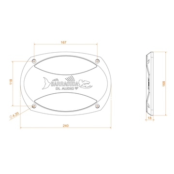 DL Audio Barracuda 69 Grill Orange - ракурс 3